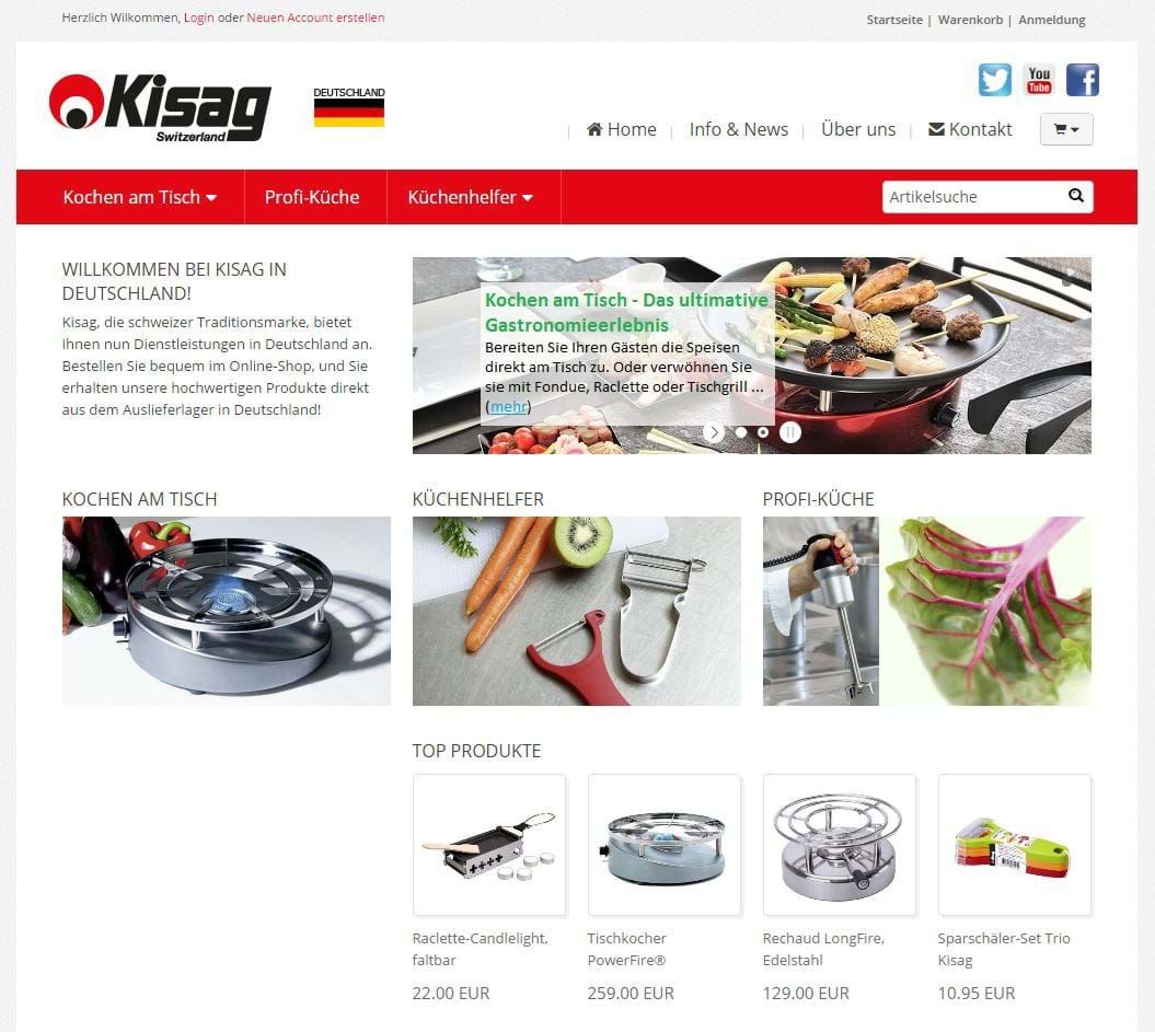 Cloud-ERP mit E-Shop für Küchenprodukte von Kisag